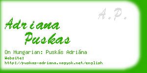 adriana puskas business card